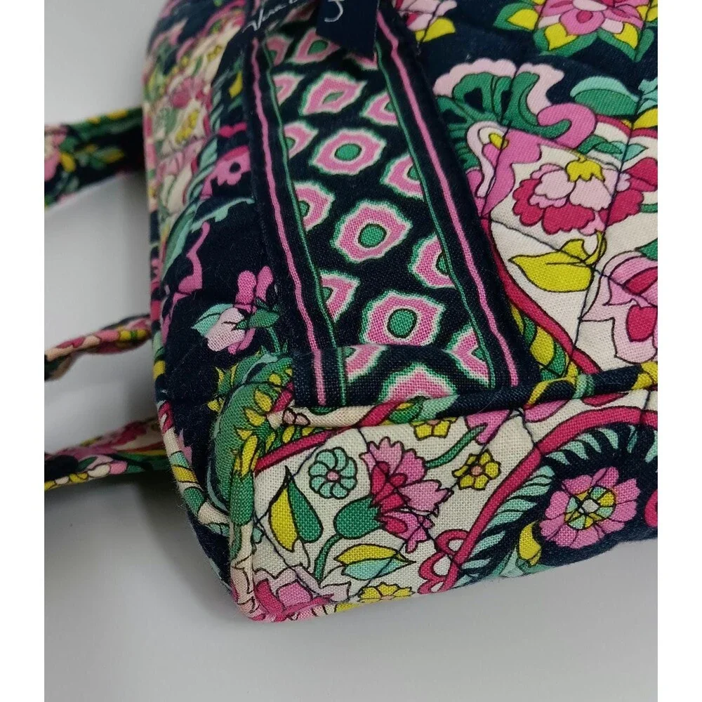 Vera Bradley Nomadic Floral Quilted Crossbody Bag: Navy Pink Green Paisley Purse